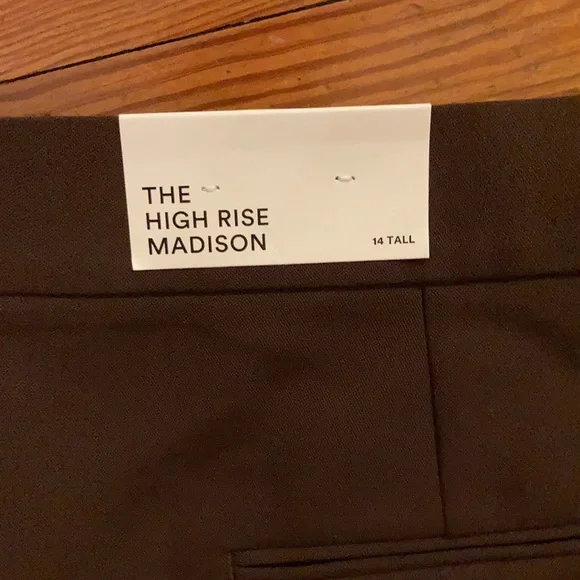 Ann Taylor The High Rise Madison Brown Pants NEW - Picture 11 of 16